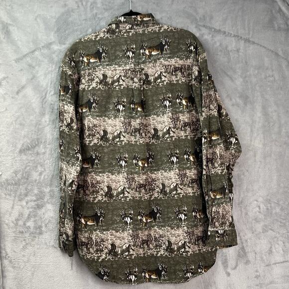 North River Button Down Shirt Mens‎ LT Long Sleeve Hunting Outdoor Deer Camo - Picture 7 of 13
